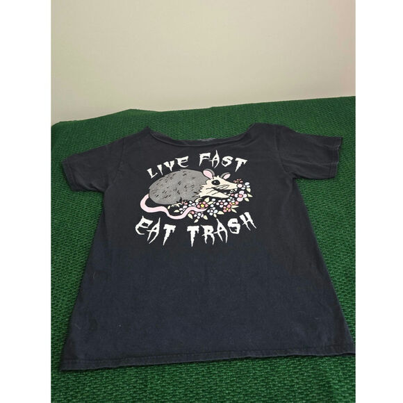 hottopic Tops - Hot Topic Live Fast Eat Trash T-Shirt M/L